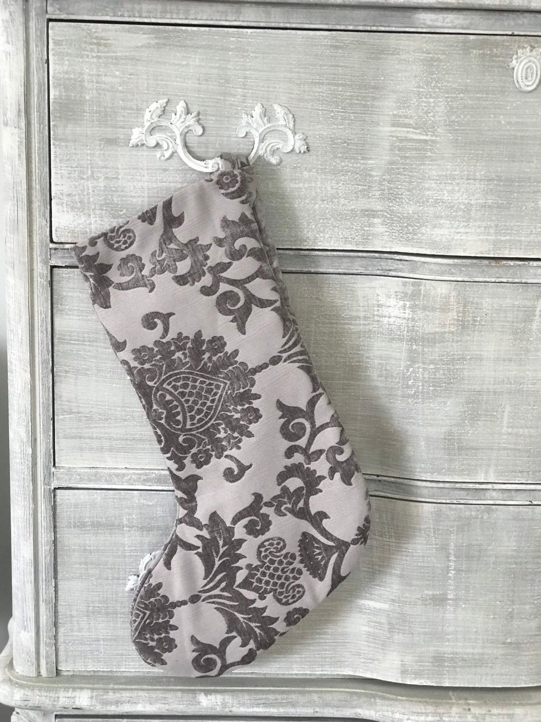 Christmas Stockings Chenille Velvet Stocking Modern Etsy