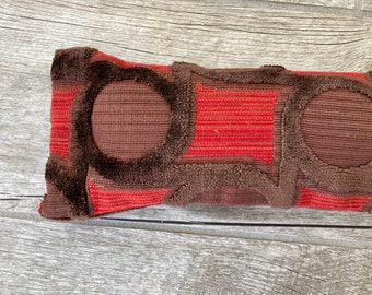 Upholstery Door draft stopper, EMPTY Door draft  stopper Velvet  Brown Red*