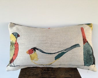 Lovebird Decorative Deluxe Birds pattern pillow cover 19"x10"