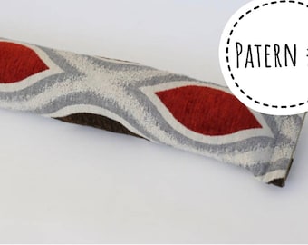 Door draft stopper, EMPTY Door Draft Blocker,  Draught Excluder, Window Snake, Draft dodger, Window Tube, Cold air stopper,  Grey