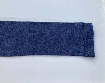 Denim Door Draft Stopper: Empty Draught Excluder, Window Snake