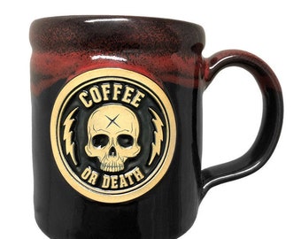 Coffee or Death Skull Red/Black Coffee Mug