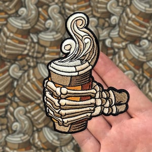 Coffee Bones Embroidered Autumn Patch