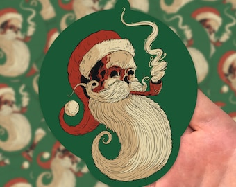 Santa/'s Portrait Santa Claus Vinyl Sticker Decal Christmas St Nicholas Yuletide