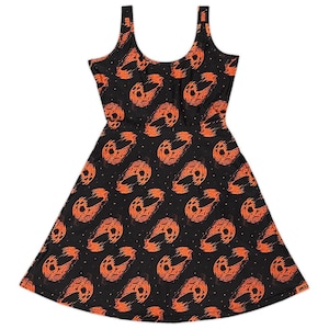 Screaming Pumpkin Skater Dress - has pockets!