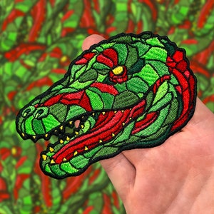 Gator Head Embroidered Patch