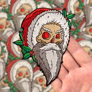 Dark Santa Embroidered Christmas Patch