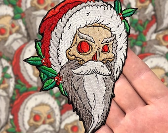Dark Santa Embroidered Christmas Patch