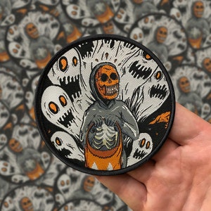 Ghoulish Fright Woven Halloween Patch