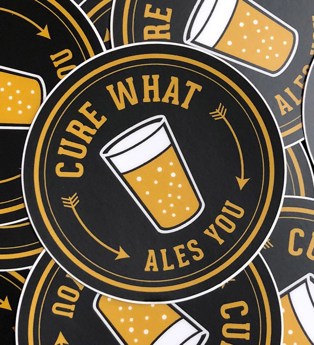 Cure What Ales You 3" Circular Sticker - Etsy