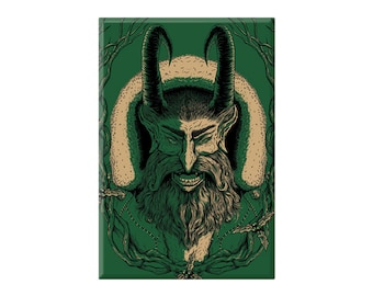 Krampus Green 2" x 3" Magnet