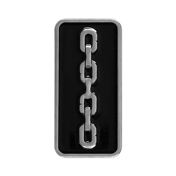 Chains Silver Enamel Pin