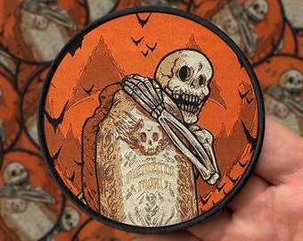Memento Mori Woven Halloween Patch