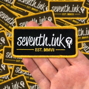 Seventh.Ink Logo Rectangular Embroidered Badge Patch
