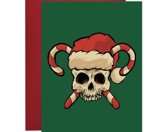 Skull and Crosscanes Greeting Card w/Envelope