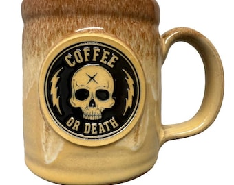 Coffee or Death Light Dijon w/Cinnamon White Coffee Mug