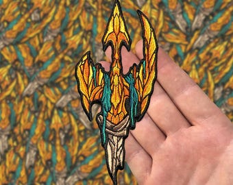 Trident of G’Naraeth Embroidered Patch - Abyssal Horrors