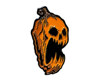 Screaming Pumpkin Enamel Halloween Pin