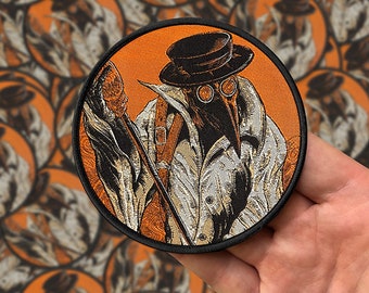 Plague Doctor Woven Halloween Patch