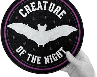 Huge 11" Creature of the Night Embroidered Back Patch