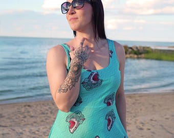 Great White Shark Skater Dress - has pockets!