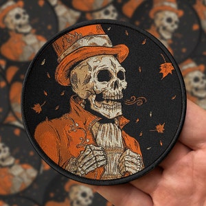 Victorian Autumn Woven Halloween Patch