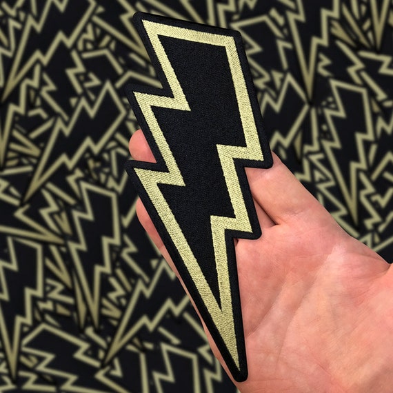 LIGHTNING PATCH BLACK LARGE LIGHTNING PATCH BLACK LARGE