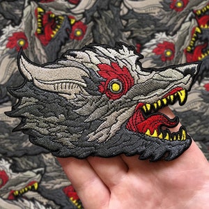 Blood Wolf Embroidered Patch