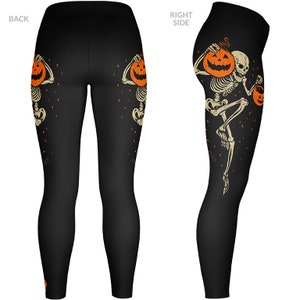 Nacht der Kürbis-Frauen-Halloween-Leggings
