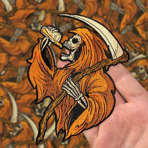 Embroidered Drinkin&#39; Reaper Autumn Edition Patch