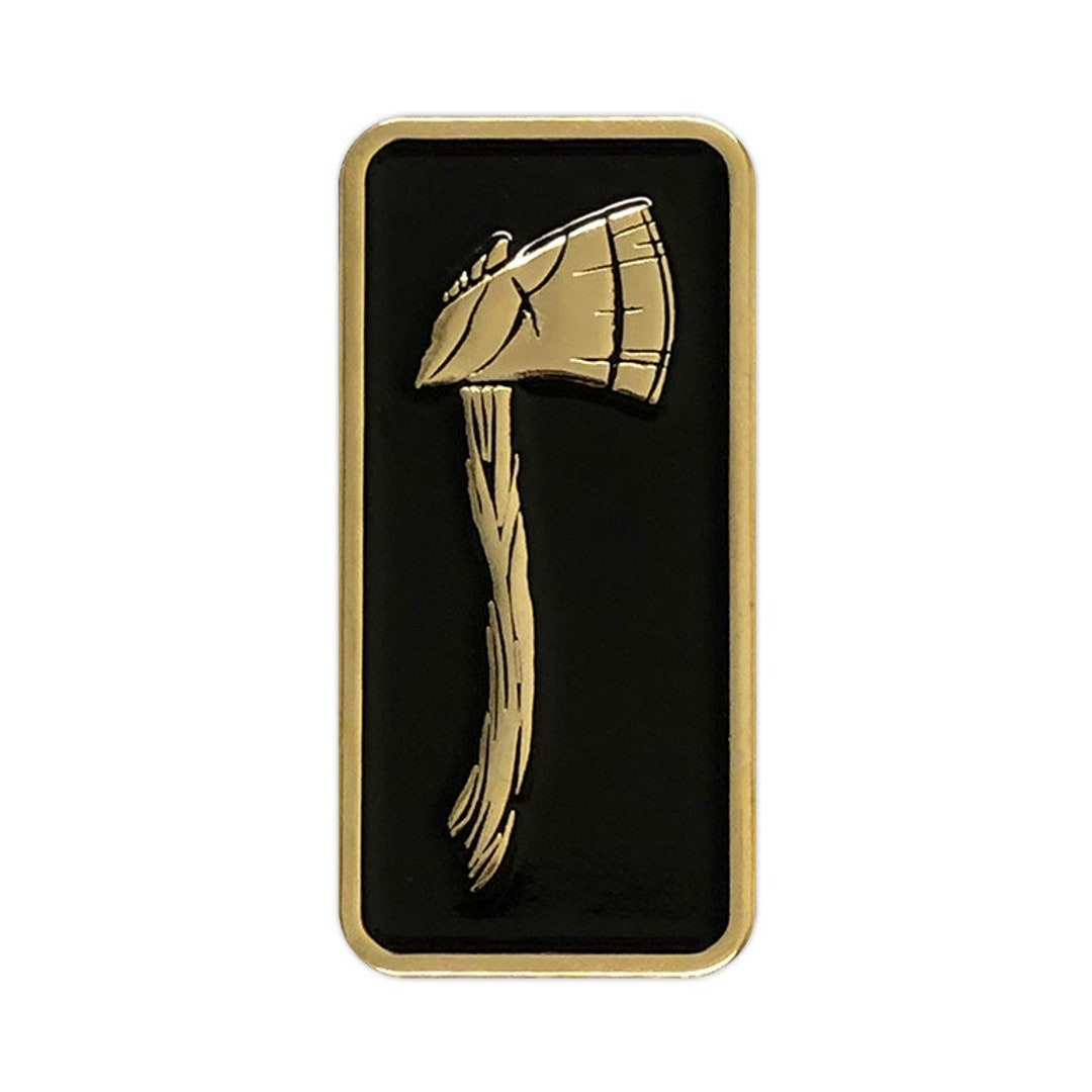 Hatchet Gold Enamel Pin - Etsy