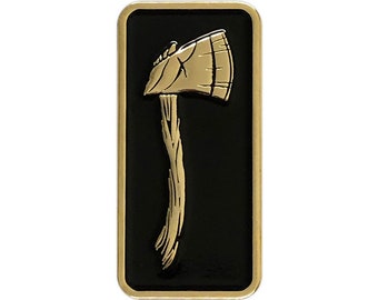 Hatchet Gold Enamel Pin