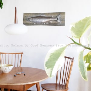 Brutalist Salmon, Fish Artwork, Metal Wall Sculpture, Animal art, Fish Trophy, Sea, Office, Kitchen, Bathroom, Bedroom, Decor, Cosé Manzano