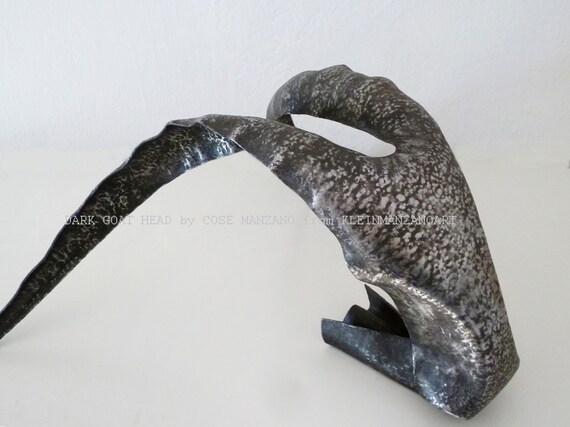 GOAT HEAD, Metal Sculpture, Brutalist Art, Original Artwork, OOAK, Abstracted, Animal Sculpture, Vitality, Modern Art, Cosé Manzano