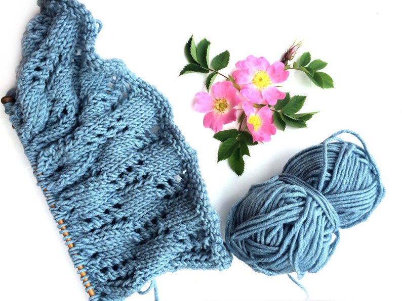 Knit Merino Wool Baby Blanket, Car Seat Blanket, Pram Blanket, Knitted