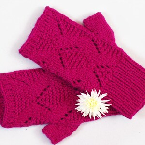 Fingerless gloves, knit lace gloves, gloves for women, purple wool mittens, fingerless mittens, gloves women, knitted mittens, hand warmers