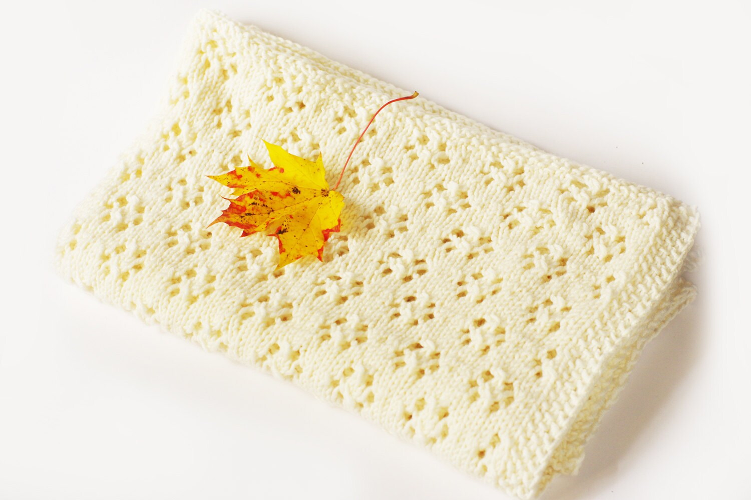 Knit Merino Wool Baby Blanket White Car Seat Blanket Pram Etsy