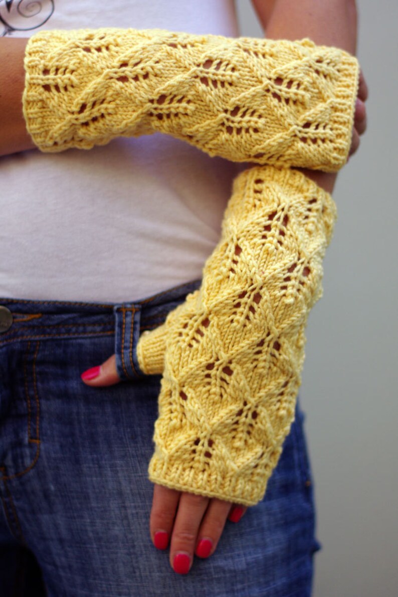 Fingerless Gloves Lace Arm Warmers Knit Fingerless Gloves Etsy