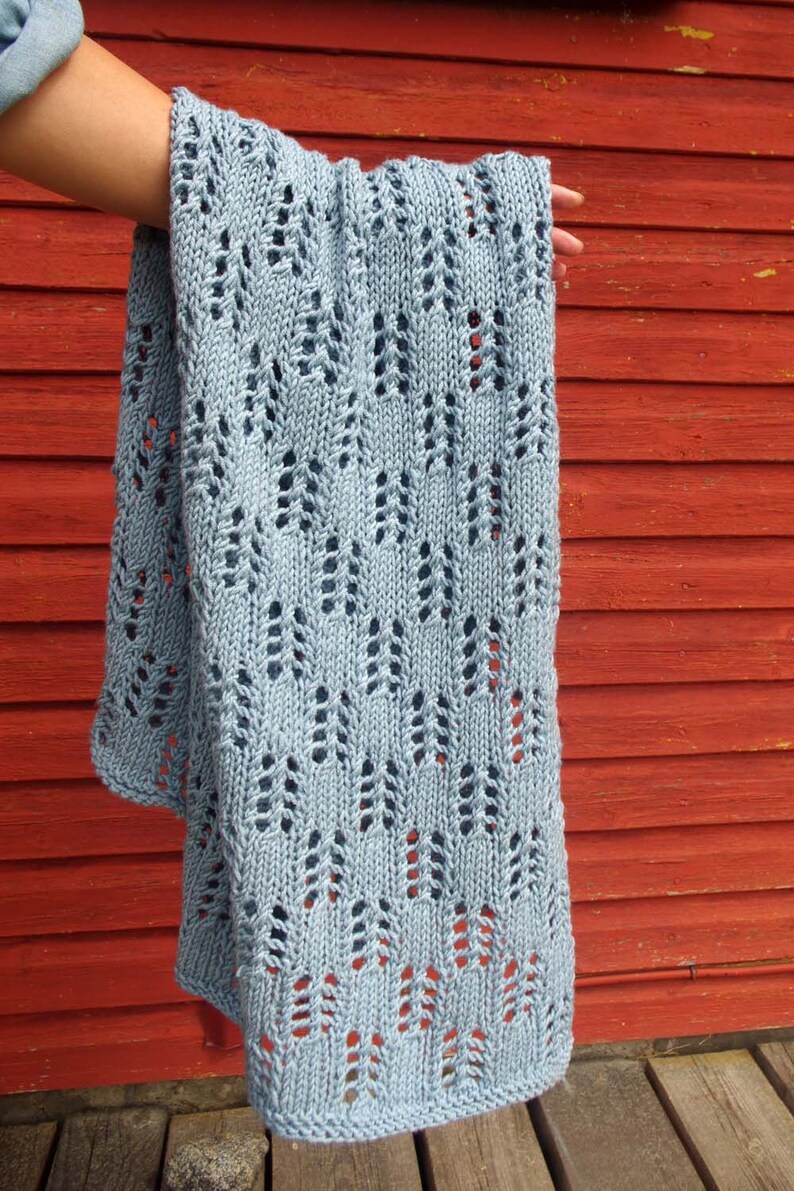 Knit Merino Wool Baby Blanket, Car Seat Blanket, Pram Blanket, Knitted