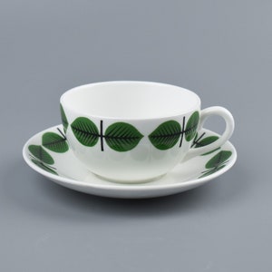 Vintage Stig Lindberg Bersa / Berså coffee cups with saucer from Gustavsberg, Sweden