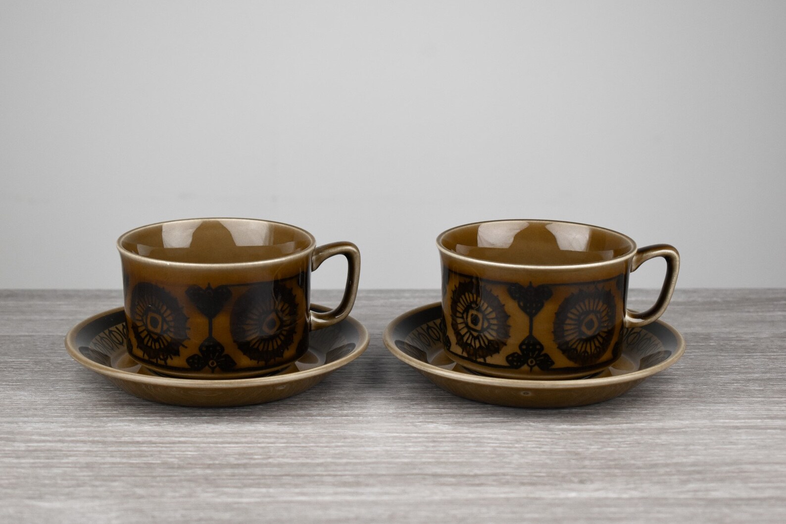 Stavangerflint Norway Tea Cups with Saucers 2 sets Etsy