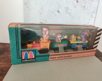 Mcdonalds gegoten trein met figuren, Vintage 1998 Ert collectibles H850 Mcdonald's trein