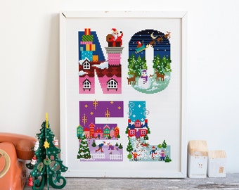 NOEL - Cross Stitch Pattern (Digital Format - PDF)