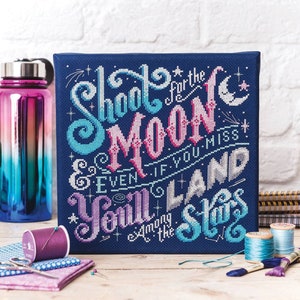 Shoot for the moon - Cross Stitch Pattern (Digital Format - PDF)