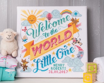 Welcome to the world baby - Cross Stitch Pattern (Digital Format - PDF)