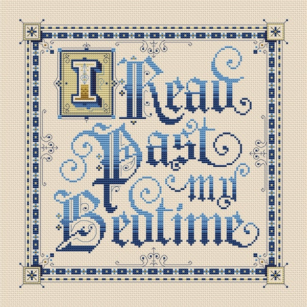 I Read Past My Bedtime - Cross Stitch Pattern (Digital Format - PDF)