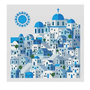 Santorini - Kruissteekpatroon (digitaal formaat - PDF)