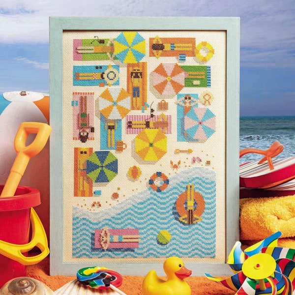 On the Beach - Cross Stitch Pattern (Digital Format - PDF)