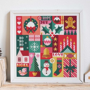 Festive Sampler - Cross Stitch Pattern (Digital Format - PDF)