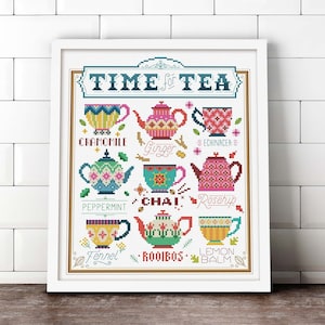 Time for Tea - Cross Stitch Pattern (Digital Format - PDF)